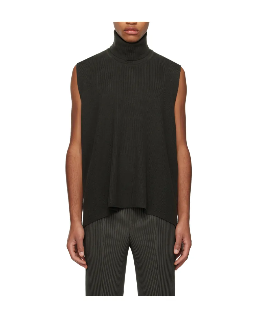 Wool High-Necked Vest