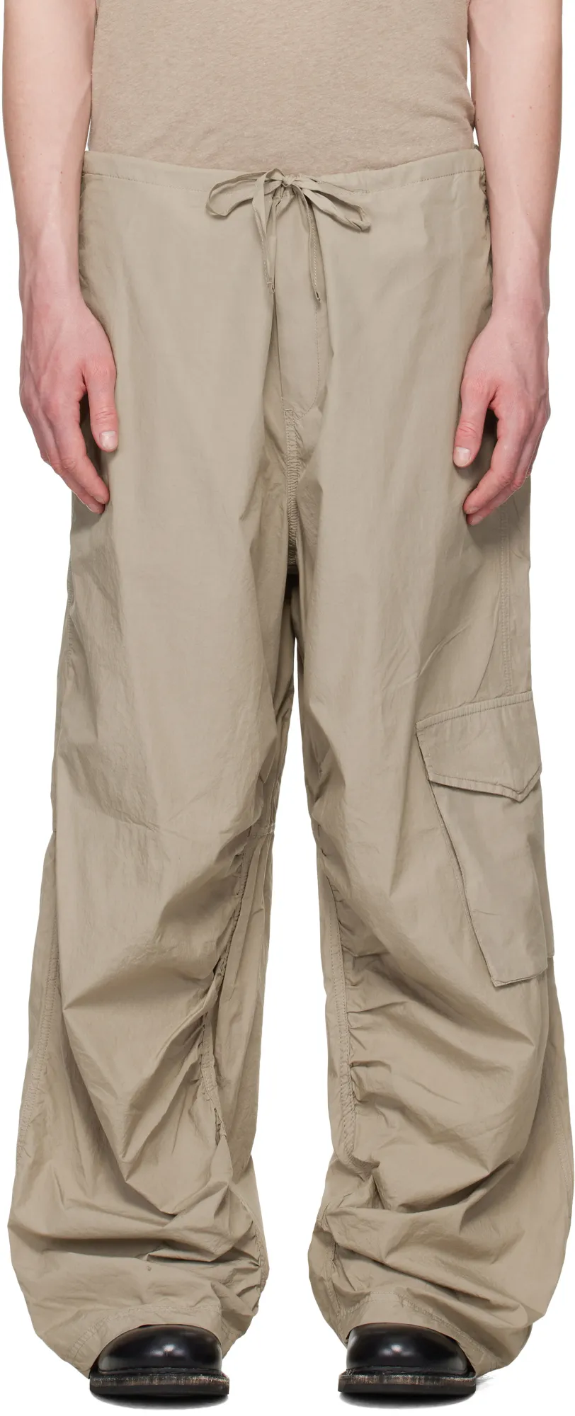 Loose Drawstring Collapse Overalls