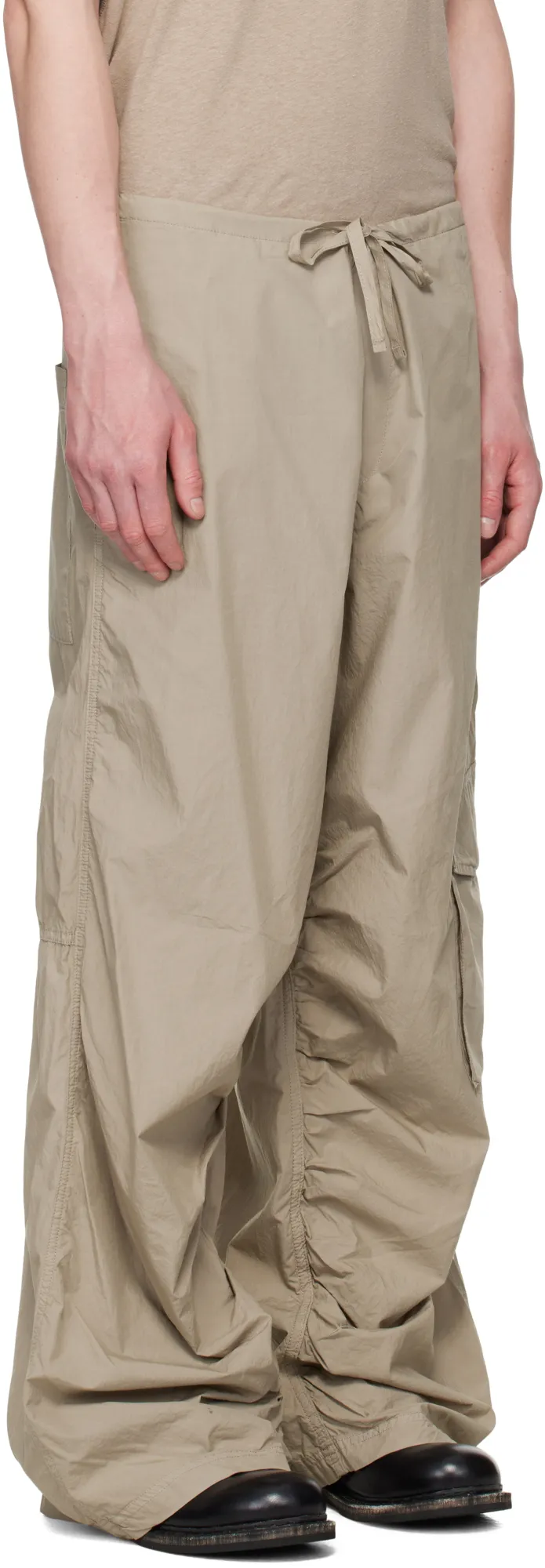 Loose Drawstring Collapse Overalls