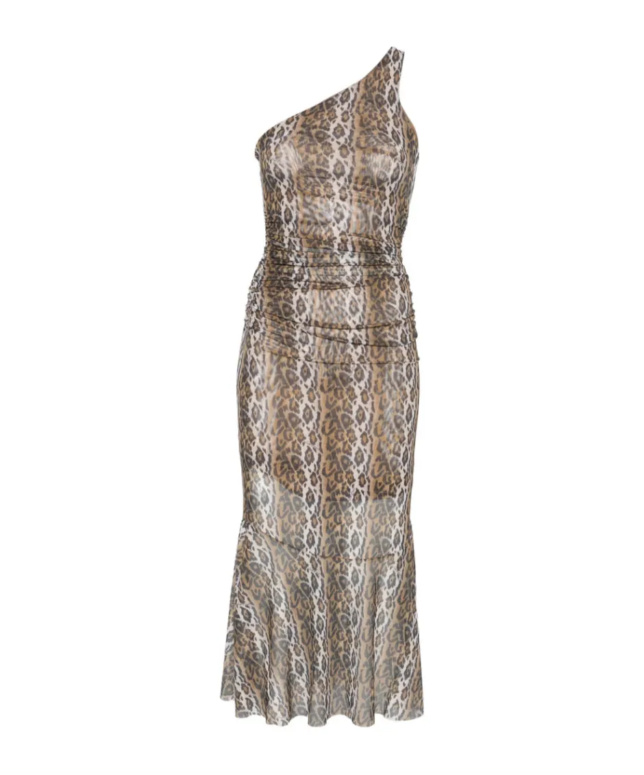 Ruched One-Shoulder Dress