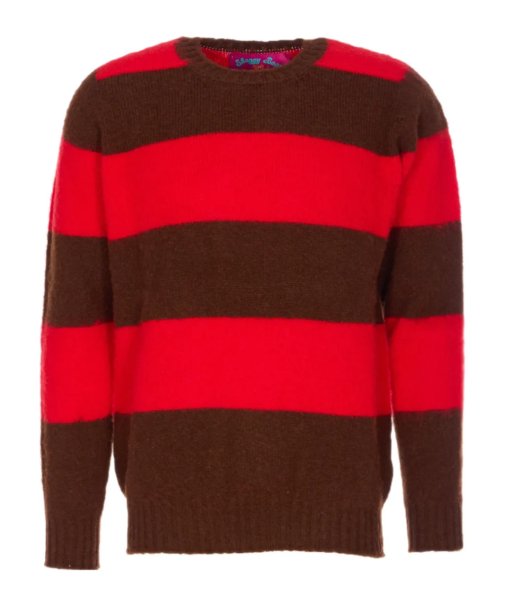 Shaggy Bear Striped Sweater