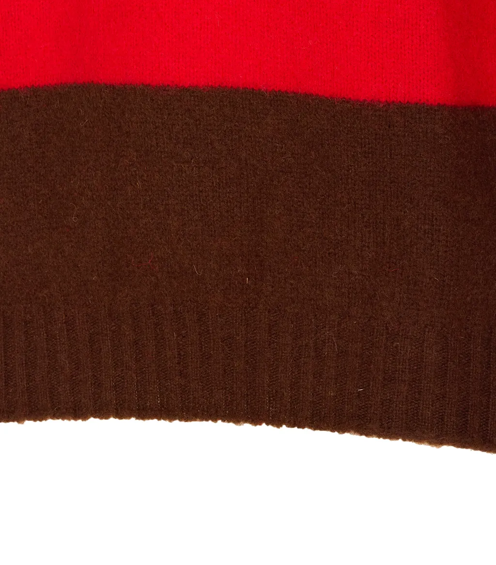 Shaggy Bear Striped Sweater