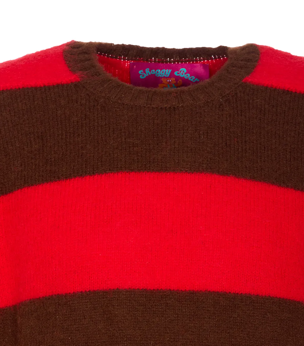Shaggy Bear Striped Sweater