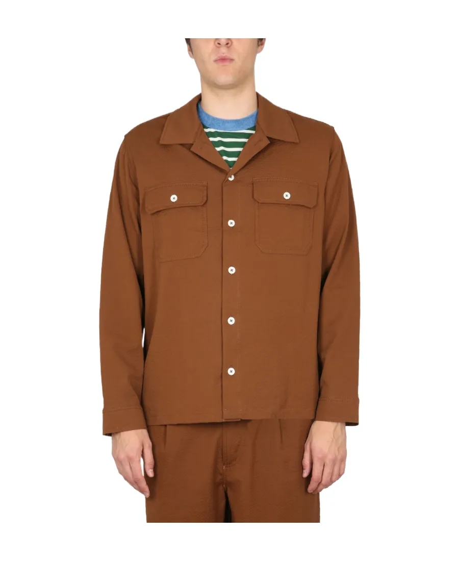 Long-Sleeved Lapel Shirt