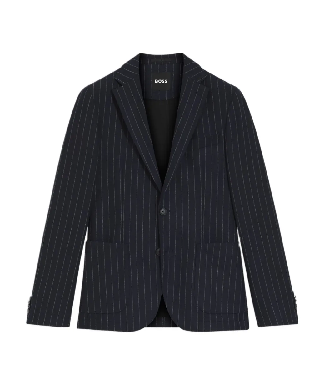 Pinstripe Single-Breasted Jacket