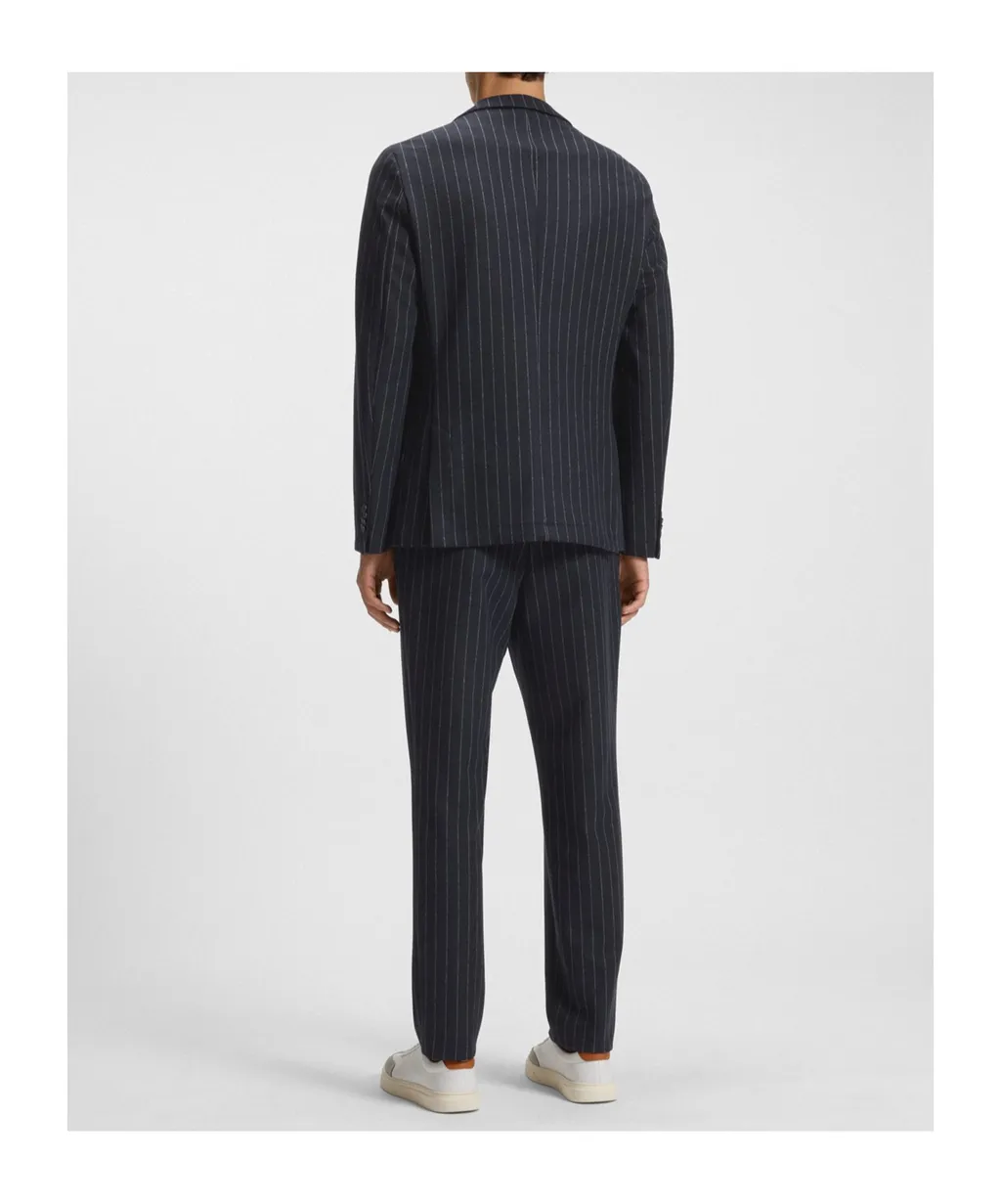 Pinstripe Single-Breasted Jacket