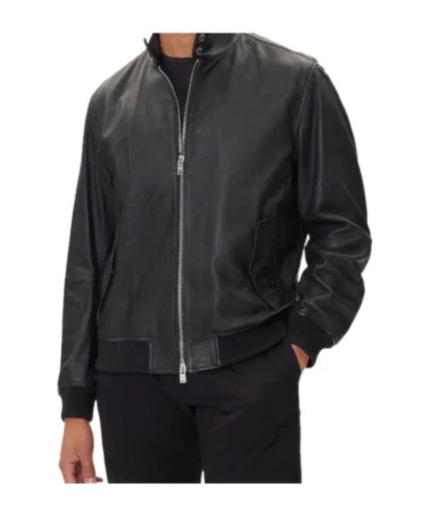 Zip-Up Leather Jacket