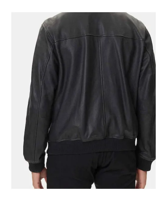 Zip-Up Leather Jacket