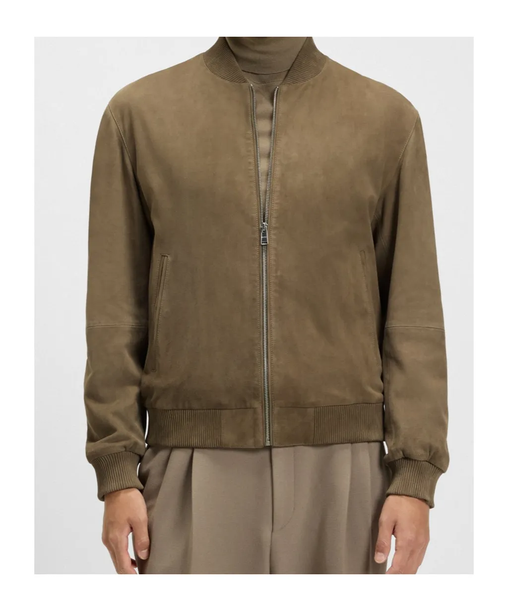 H Muller Zipped Bomber Jacket