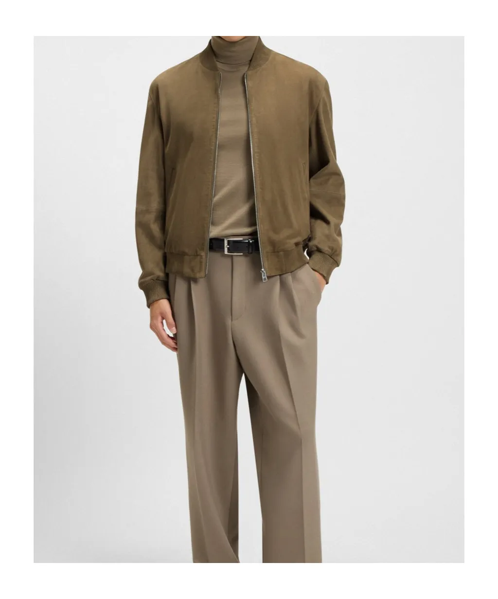 H Muller Zipped Bomber Jacket