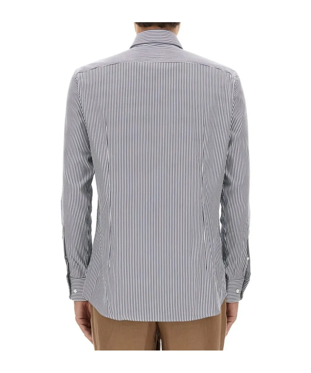 Striped Button-Down Shirt