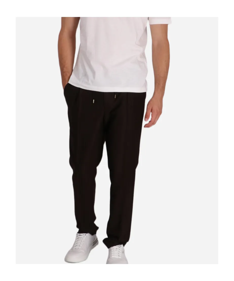 Pleated Drawstring Trousers