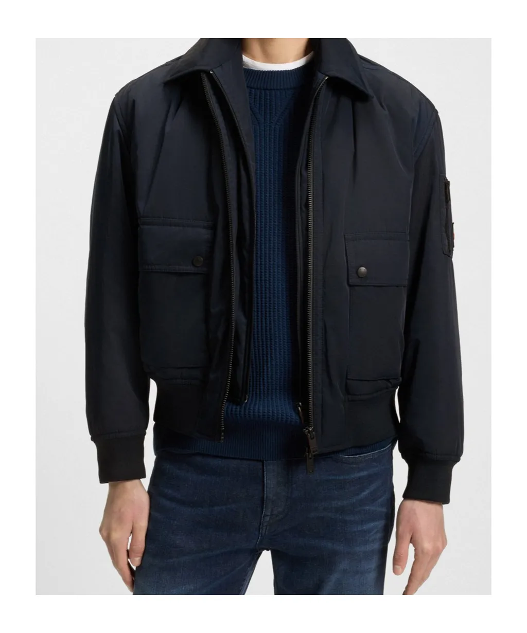 Patch-Pocket Bomber Jacket