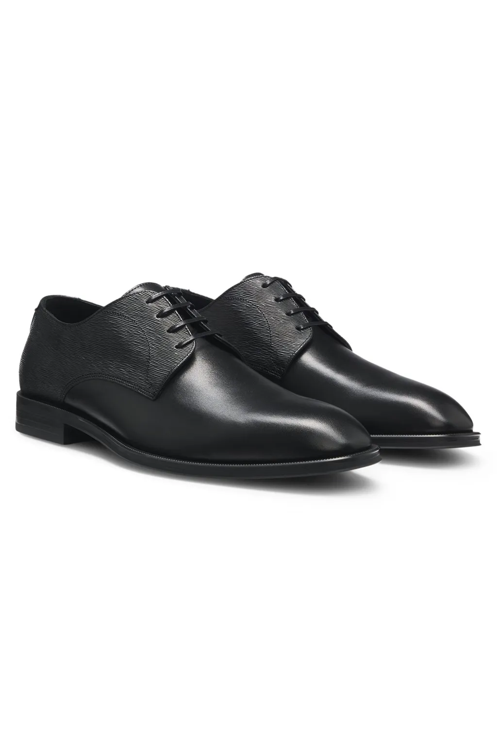 Textured Leather Derby Shoes