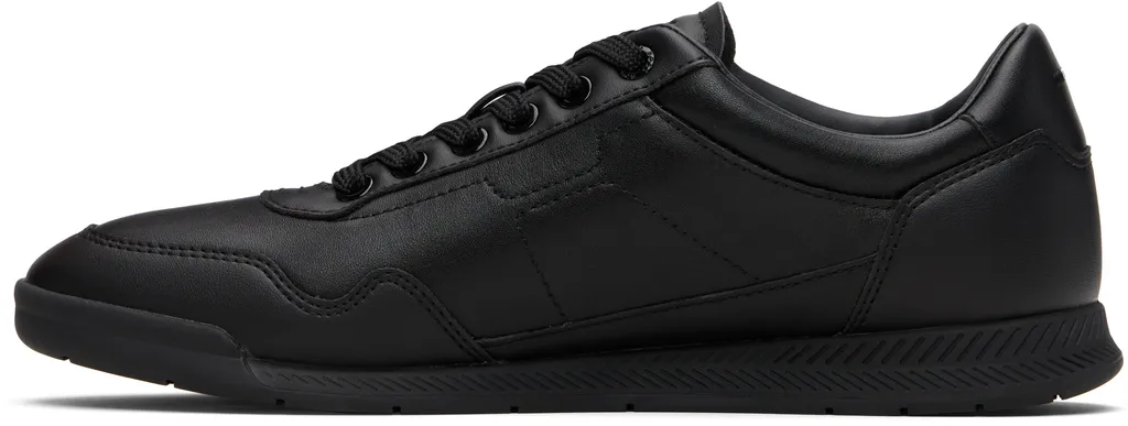 Logo-Stamp Leather Sneakers