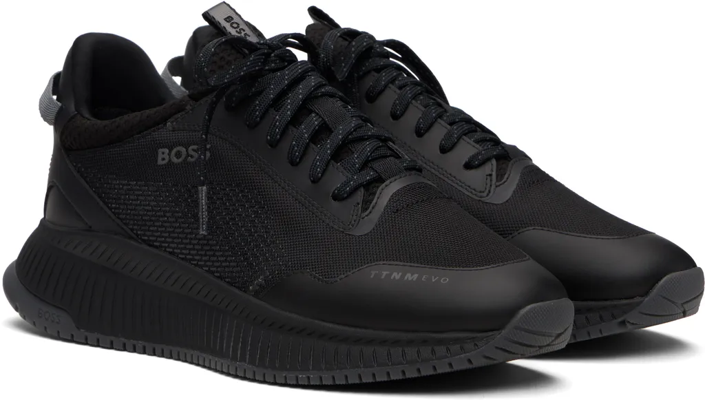 Textured Lace-Up Low-Top Sneakers