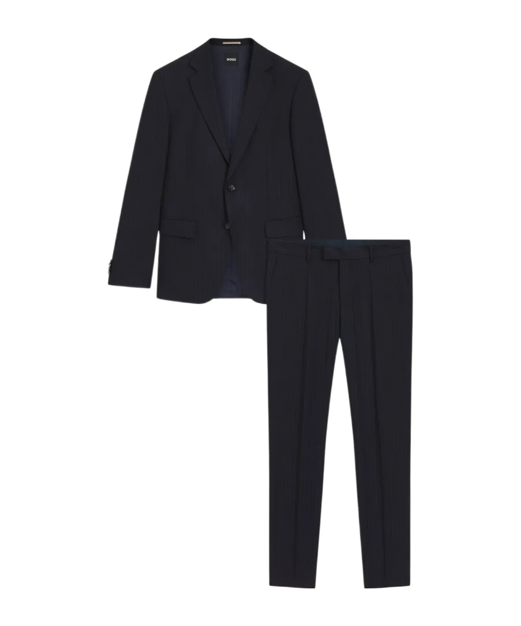 Pinstripe Wool Suit