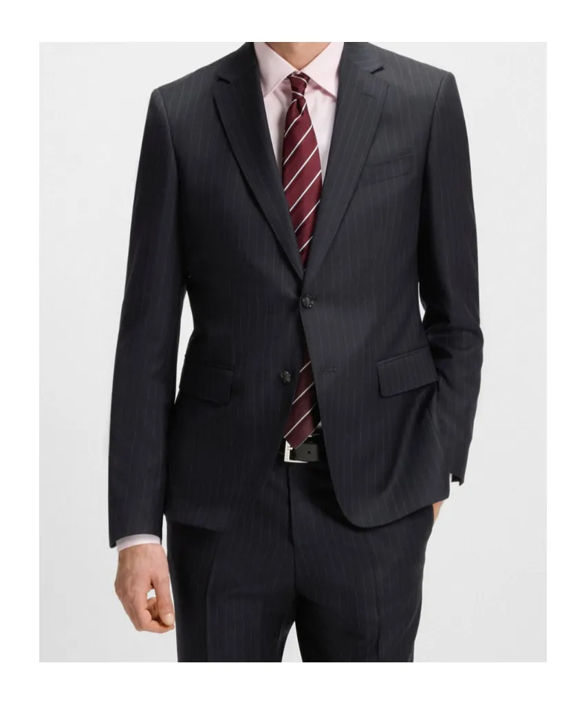 Pinstripe Wool Suit