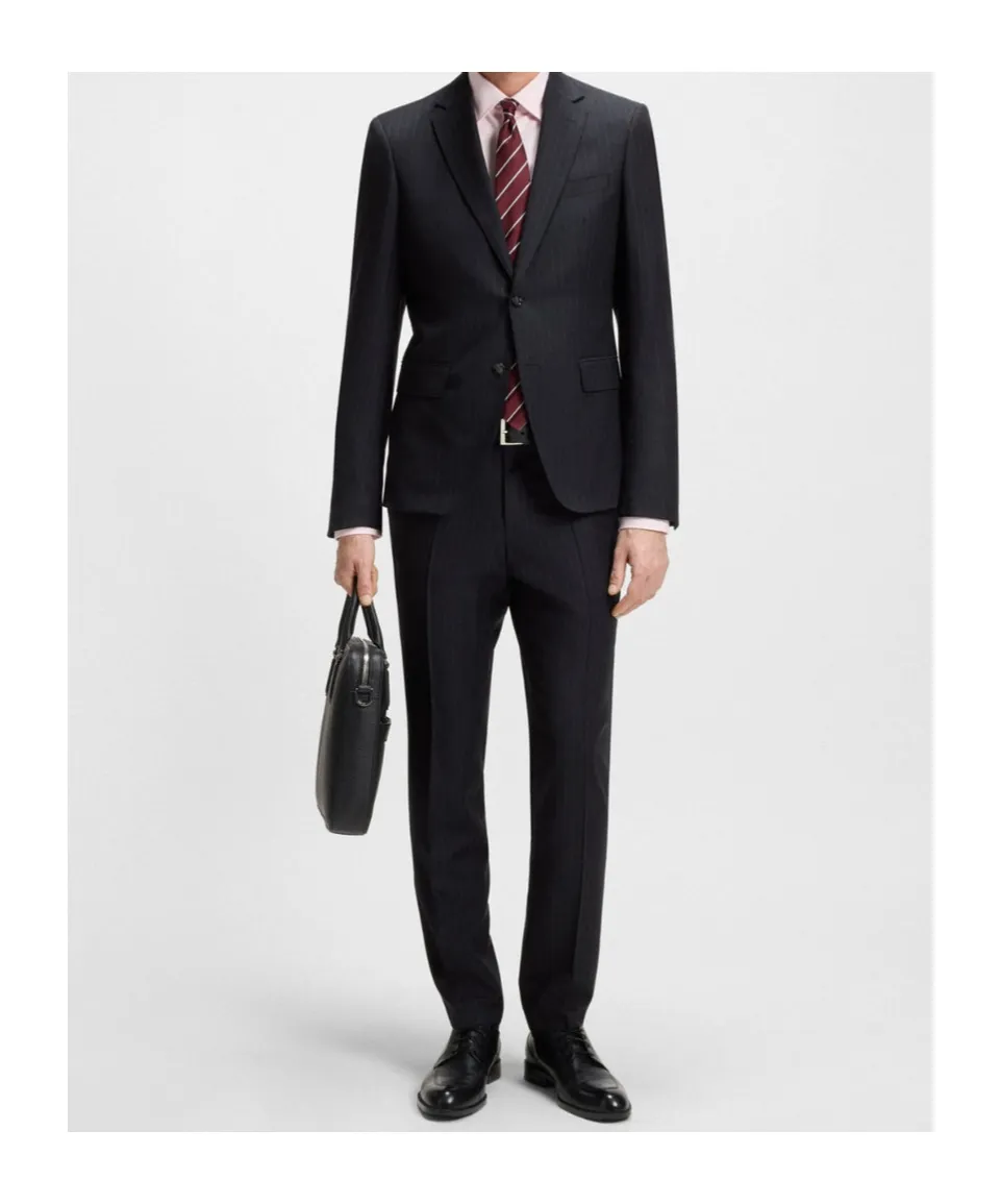 Pinstripe Wool Suit