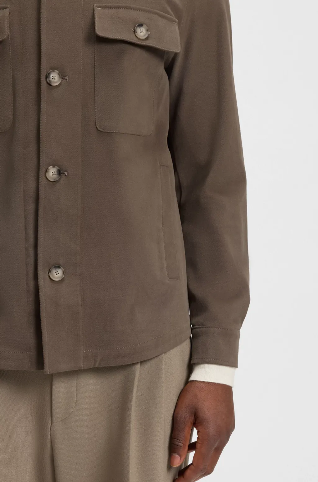 Long-Sleeved Shirt-Style Jacket
