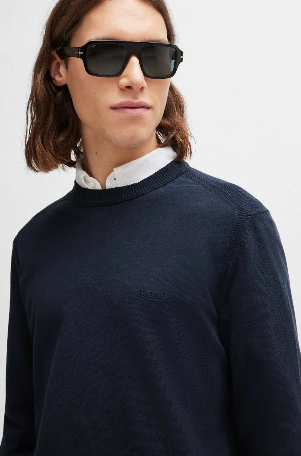Logo-Embroidered Ribbed Jumper