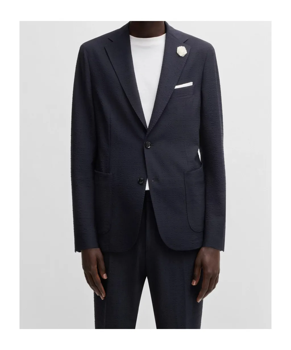 Stretch Seersucker Slim Fit Blazer