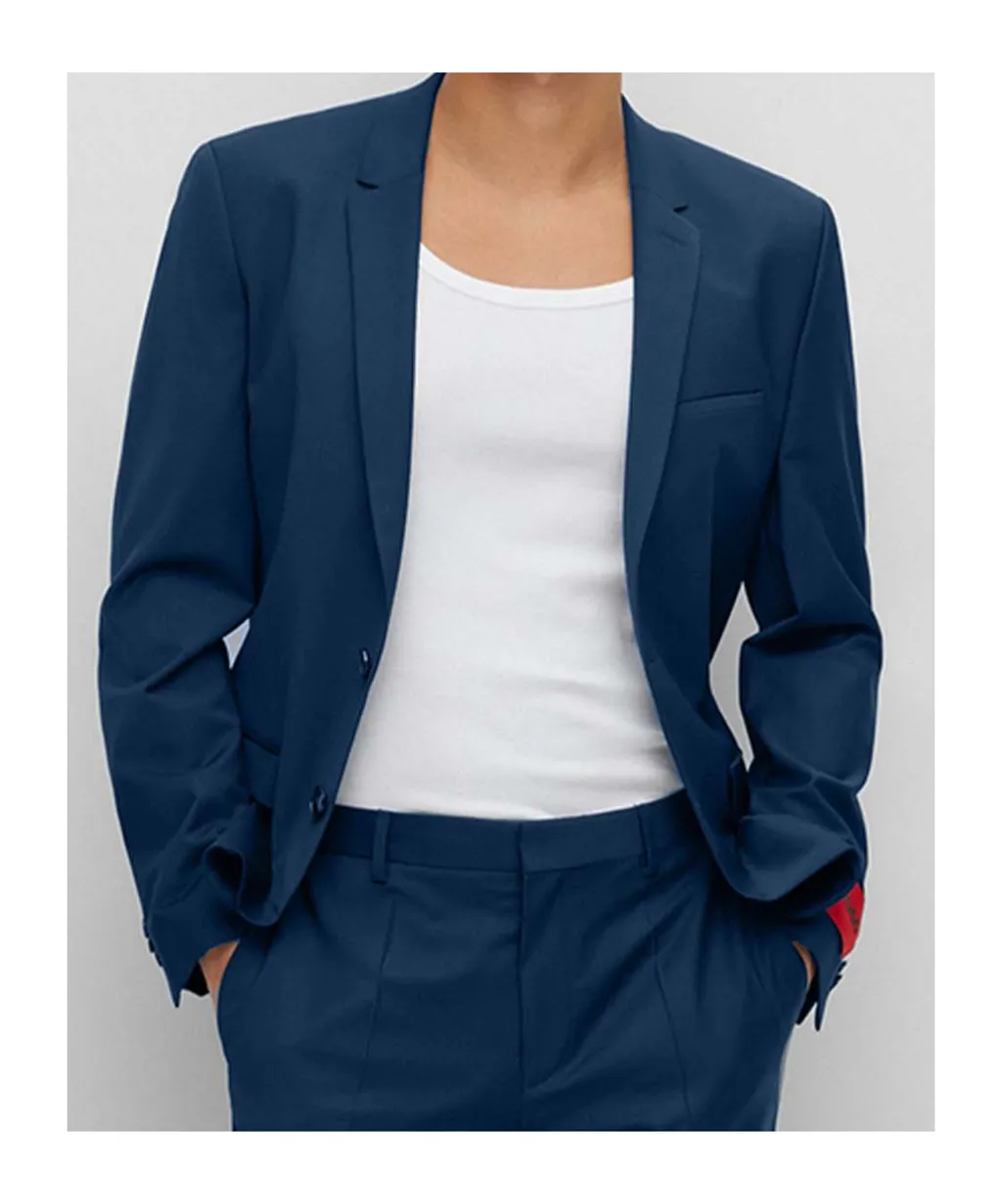Single-Breasted Wool-Blend Blazer