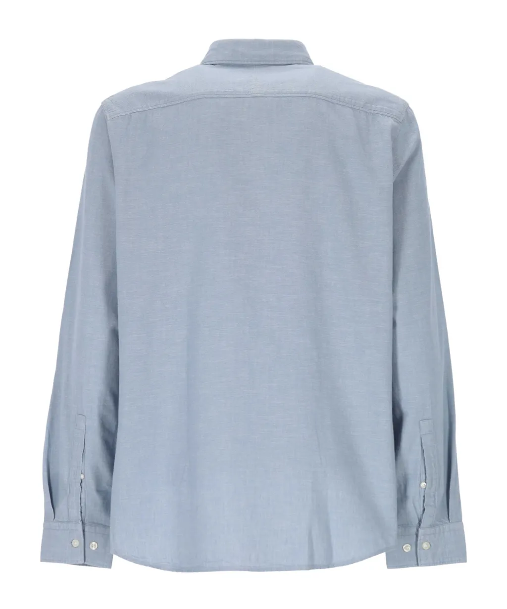 Logo Embroidered Button-Up Shirt