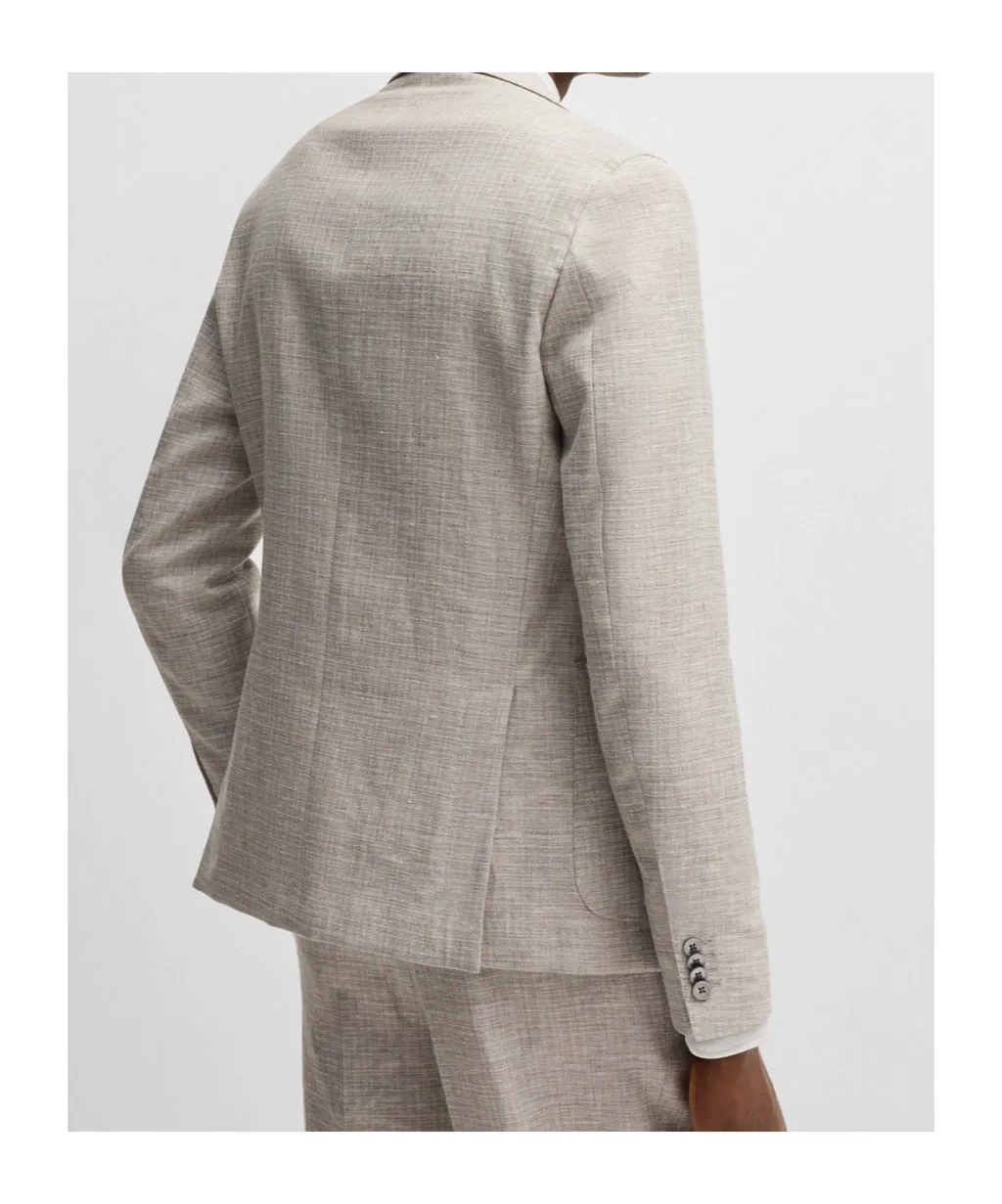 Micro-Patterned Slim Fit Blazer