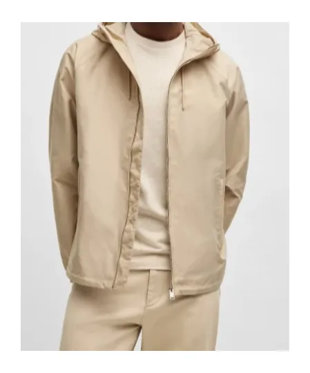 Hooded Zip-Front Jacket