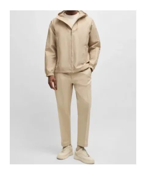 Hooded Zip-Front Jacket