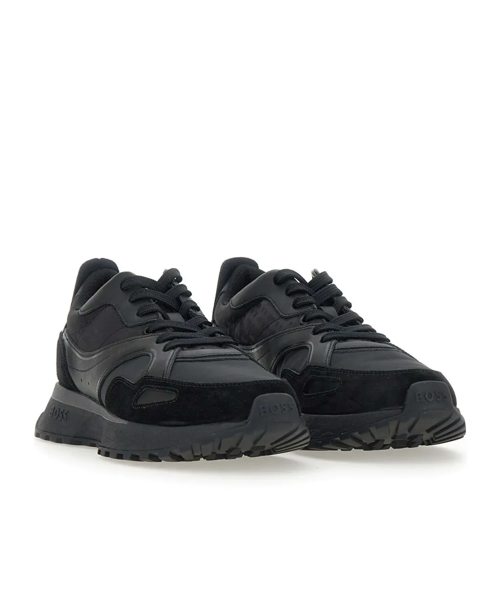 Logo Embossed Lace-Up Sneakers