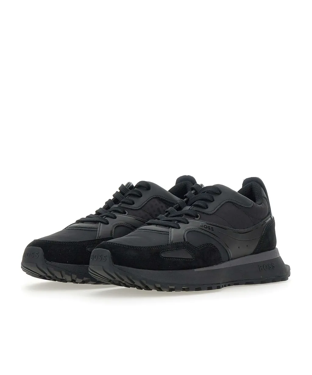 Logo Embossed Lace-Up Sneakers