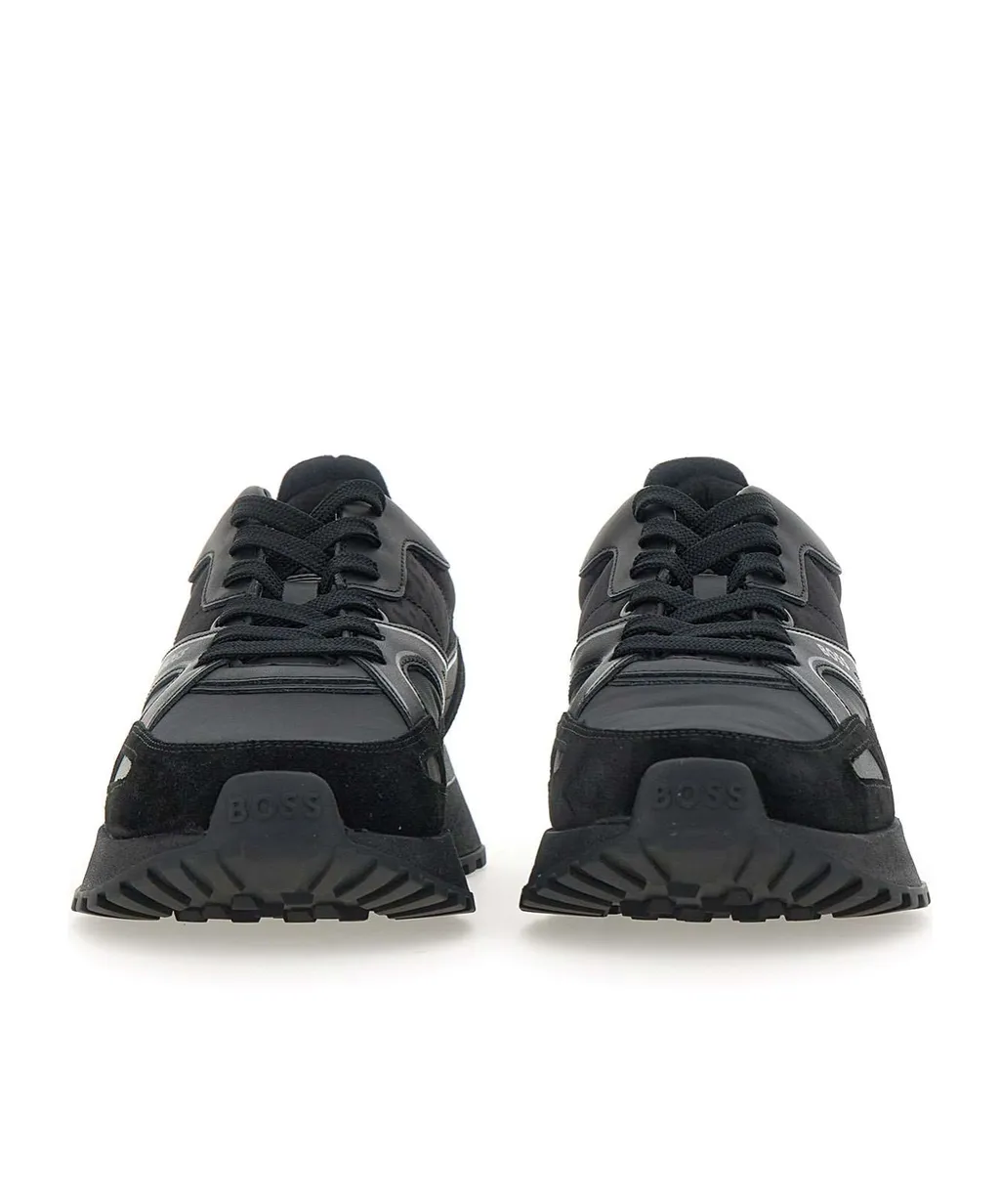 Logo Embossed Lace-Up Sneakers