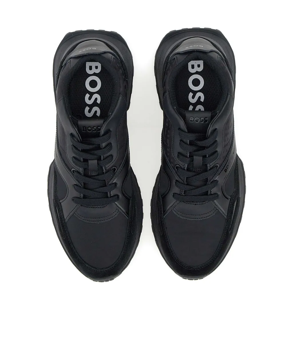 Logo Embossed Lace-Up Sneakers