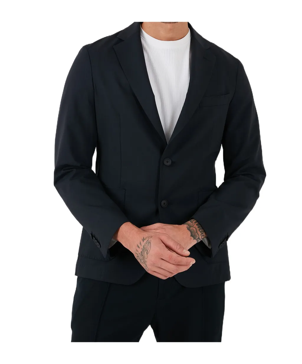 Micro-Patterned Stretch Slim-Fit Suit Jacket