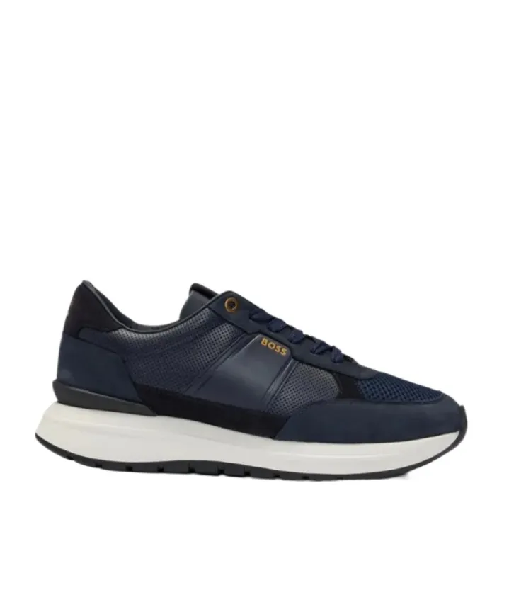 Logo Stamp Lace-Up Sneakers