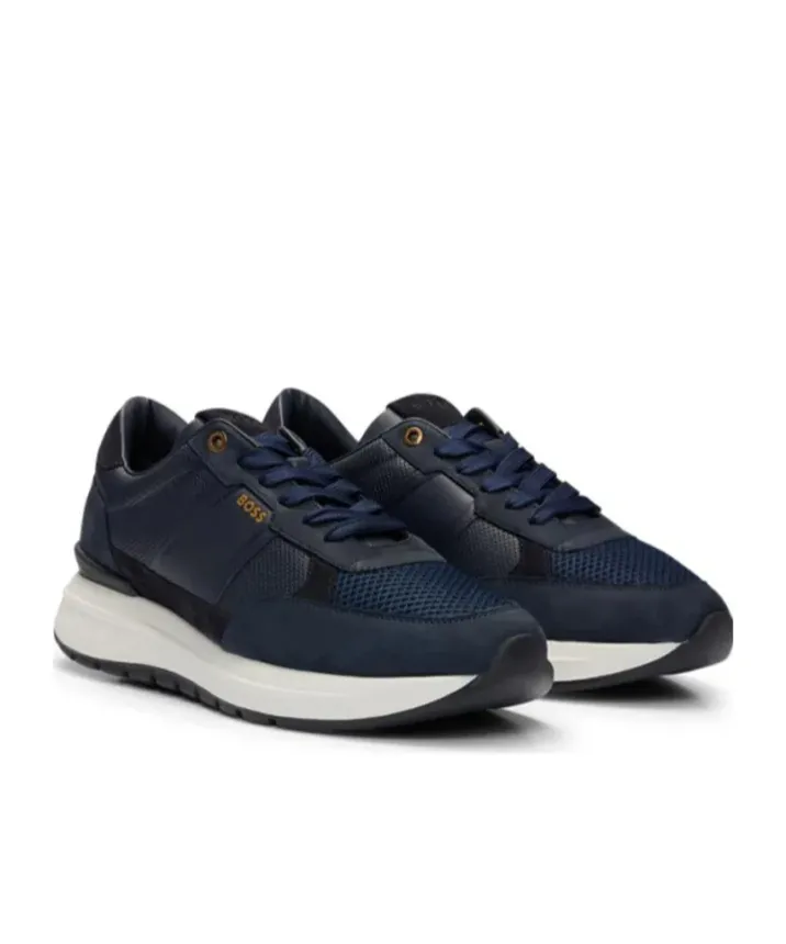 Logo Stamp Lace-Up Sneakers