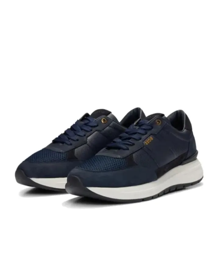 Logo Stamp Lace-Up Sneakers
