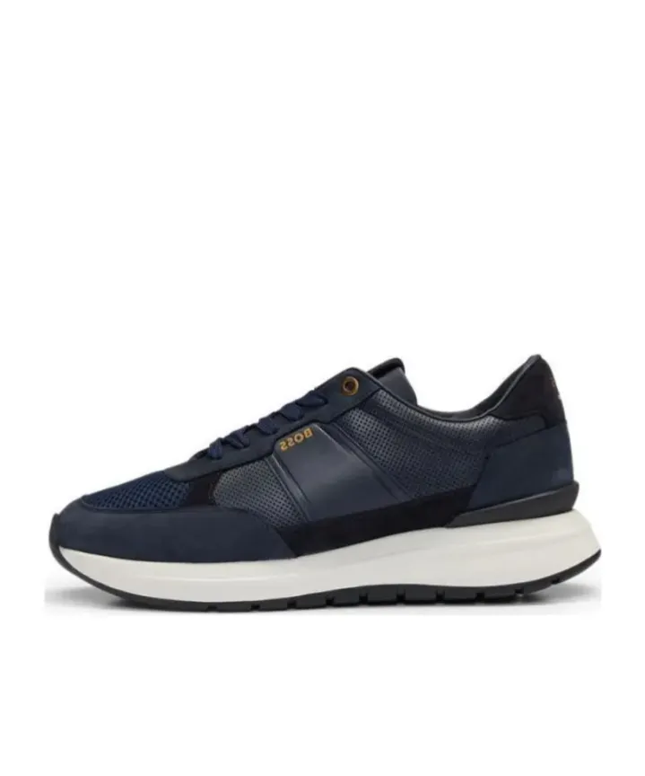 Logo Stamp Lace-Up Sneakers
