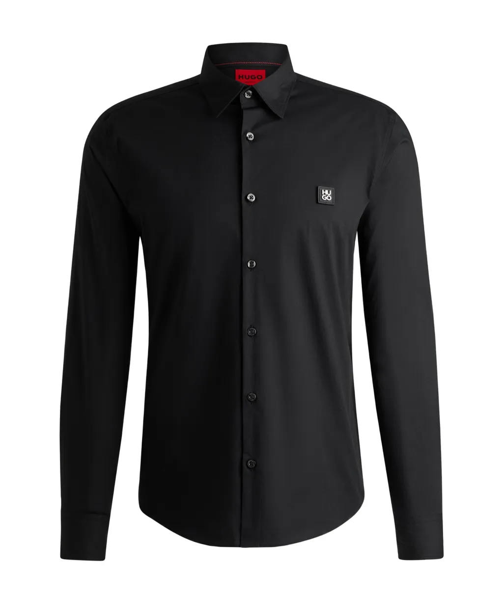 Logo Patch Slim Fit Shirt