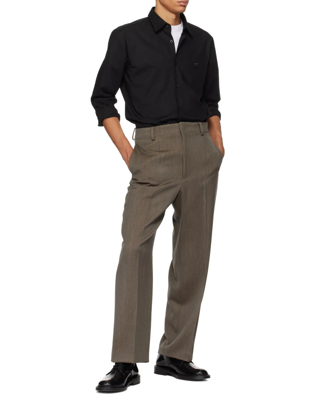 Logo Patch Slim Fit Shirt