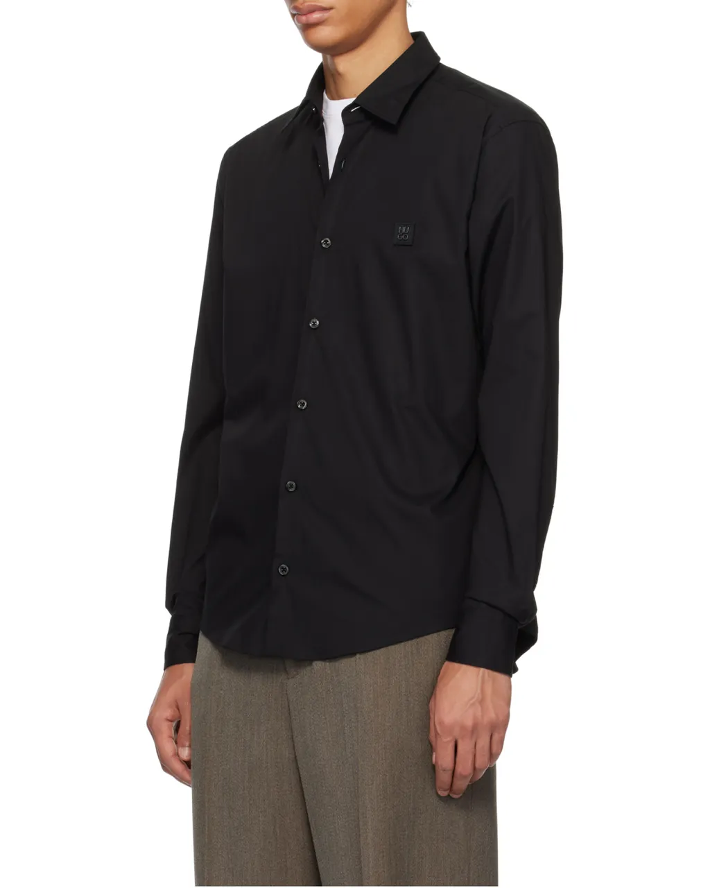 Logo Patch Slim Fit Shirt