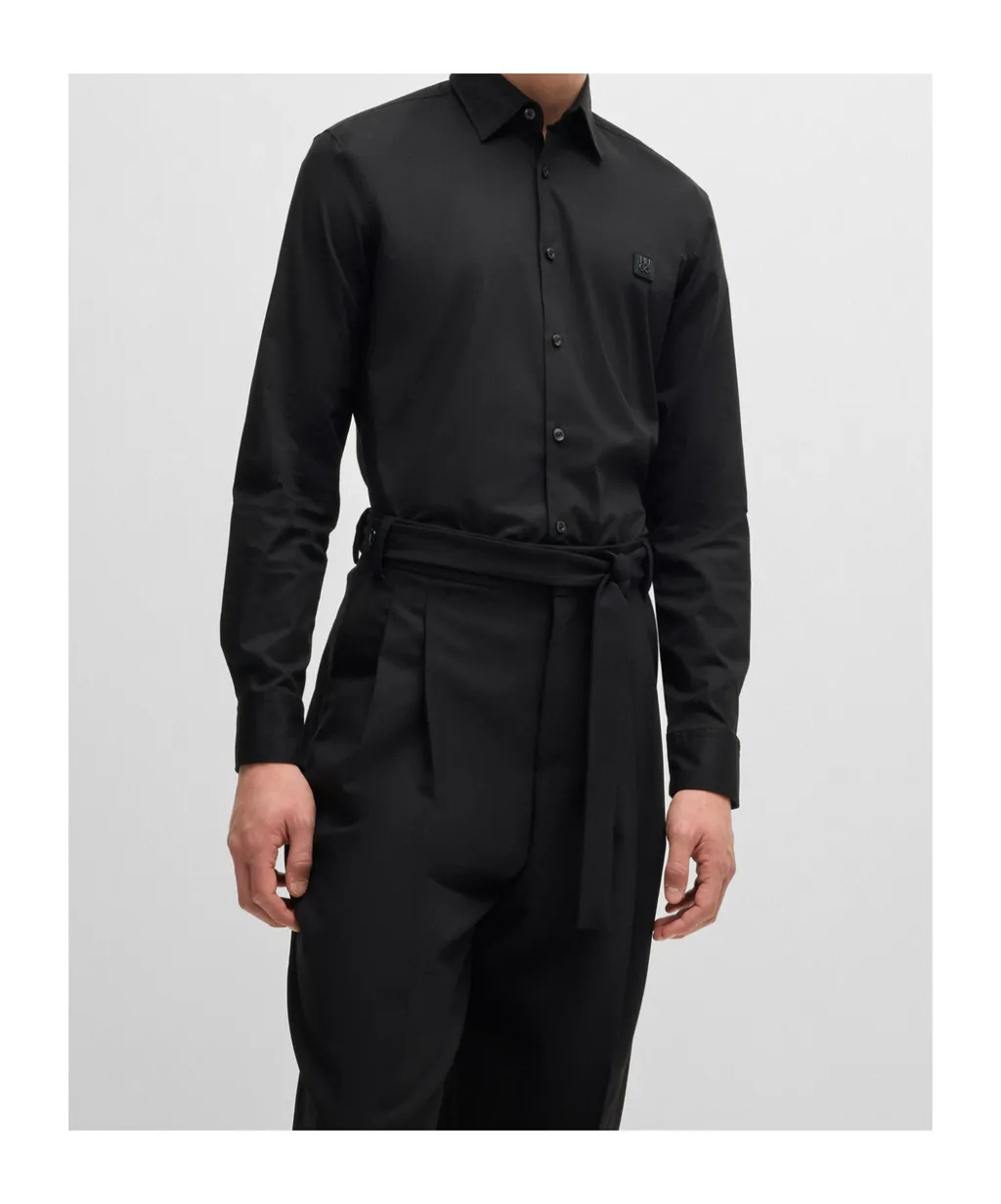 Logo Patch Slim Fit Shirt