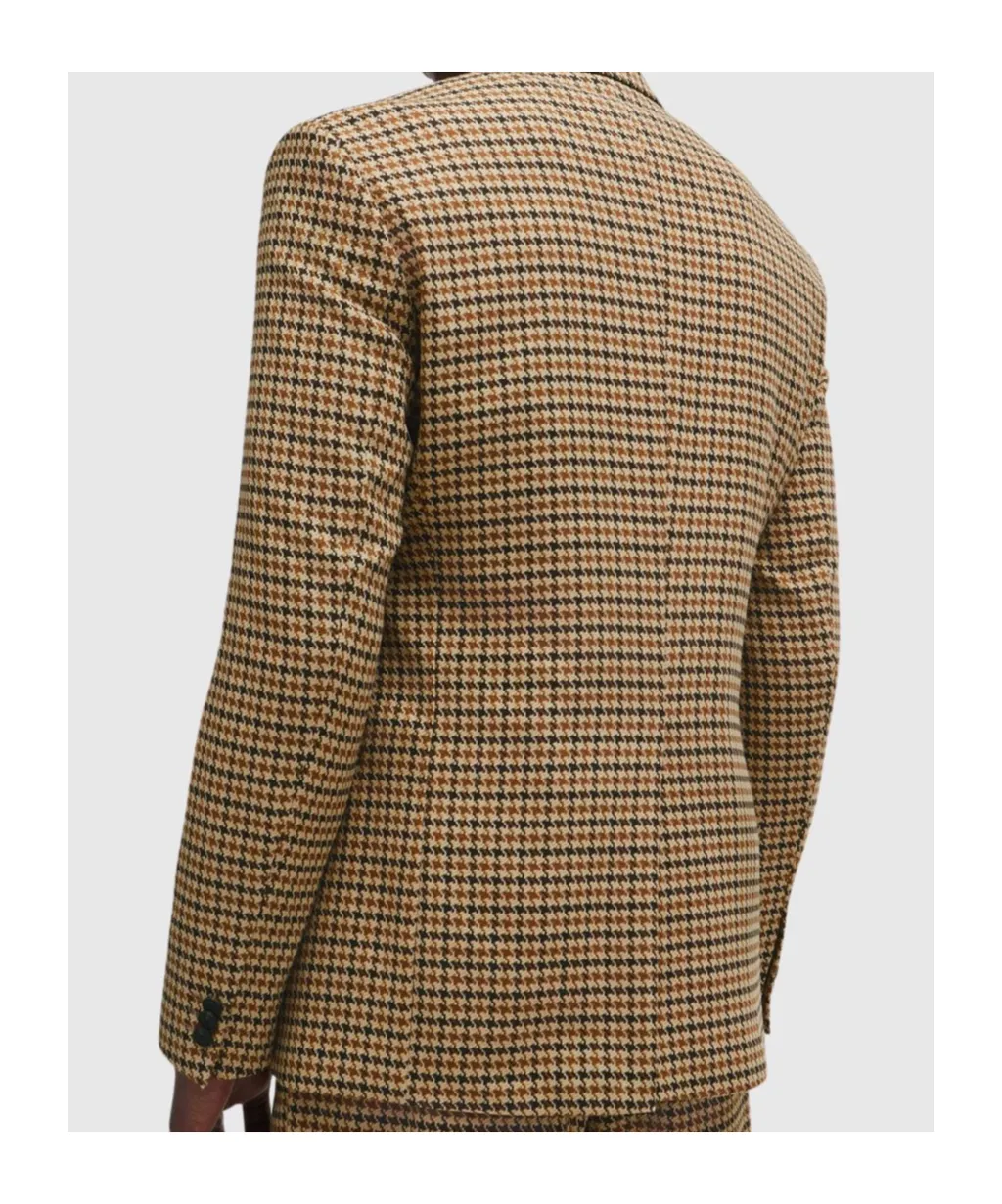 Houndstooth Slim-Fit Jacket