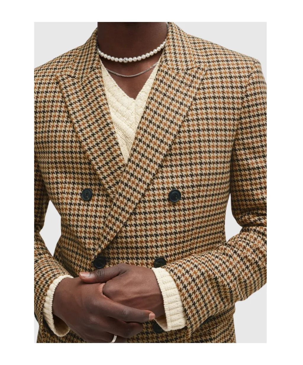 Houndstooth Slim-Fit Jacket