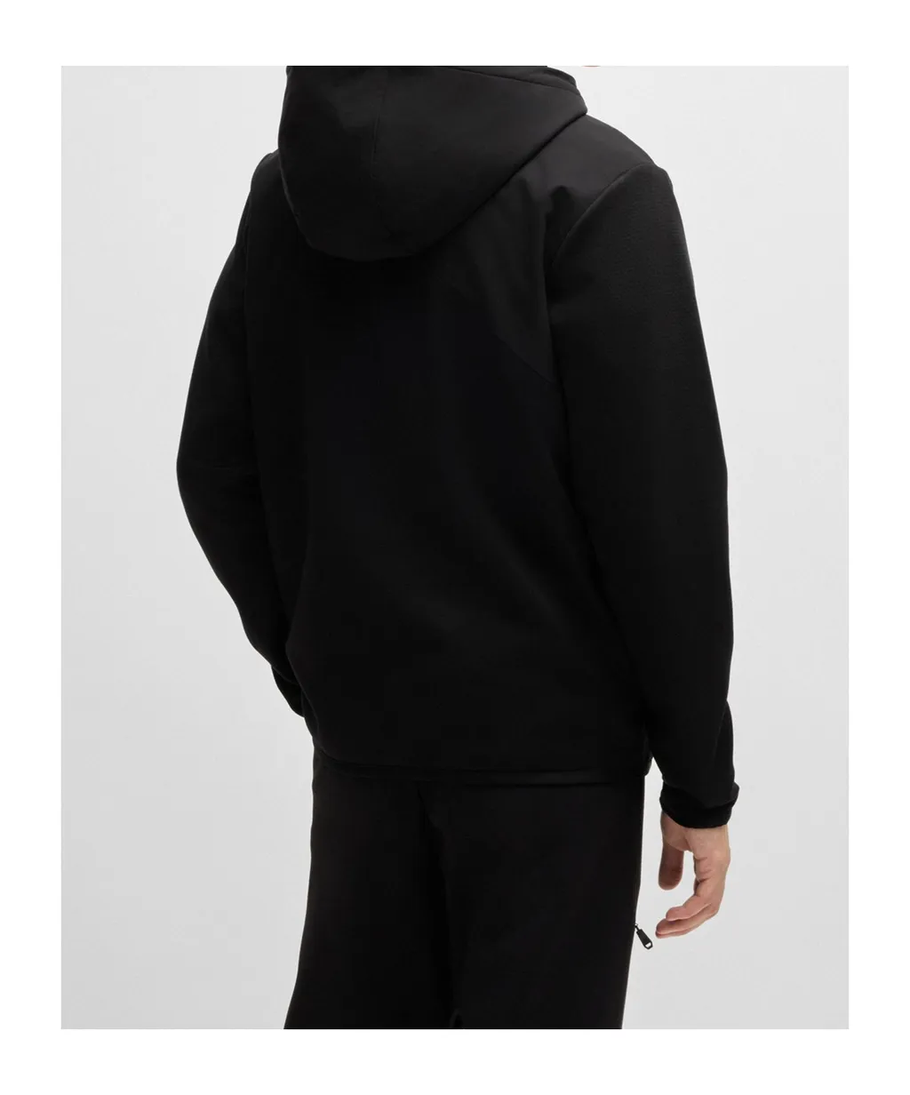 Zippered Hooded Sweatshirt