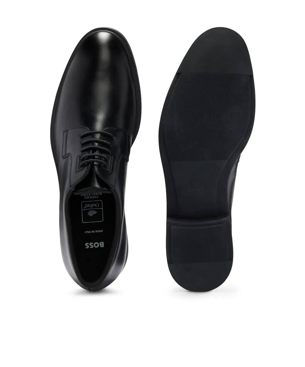 Lace-Up Leather Derby Shoes