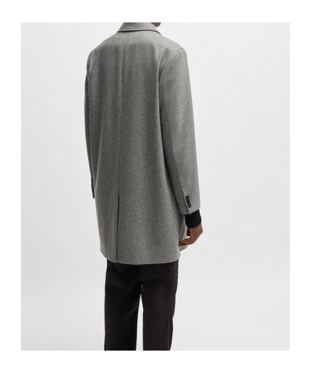 Long-Sleeved Wool Coat
