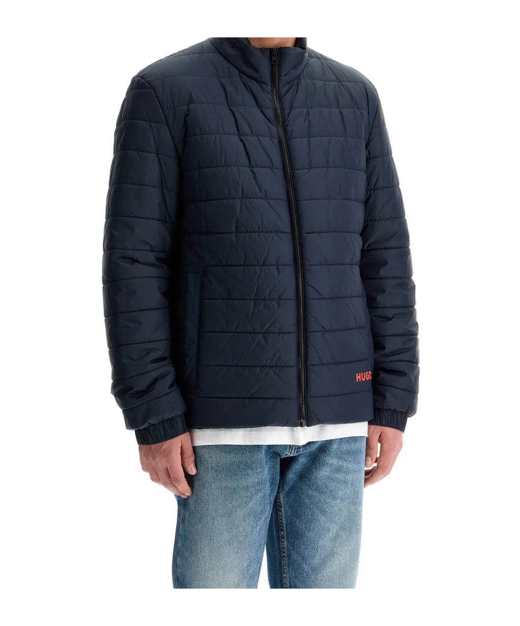 Logo-Printed Zipped Padded Jacket